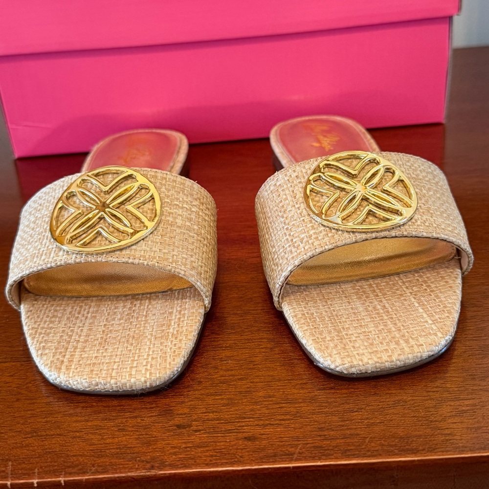 Lilly Pulitzer Nessa Slide Natural - Picture 10 of 11